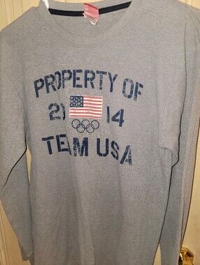 Mens Sz M Team USA Olympic Waffle Textured Shirt 2014